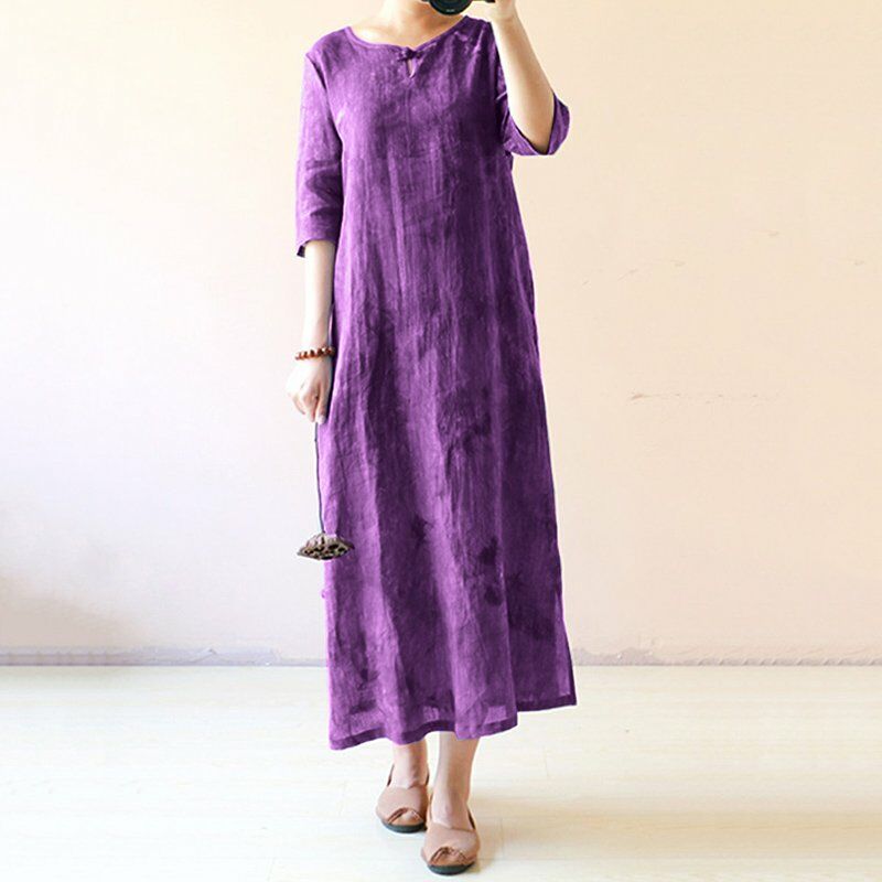 Vestido vintage para mujer, estampado de tenido anudado, media manga con divisiones, vendaje en la espalda, bata oriental, vestido Maxi de una
Vestido vintage para mujer, estampado de tenido anudado, media manga con divisiones, vendaje en la espalda, bata oriental, vestido Maxi de una