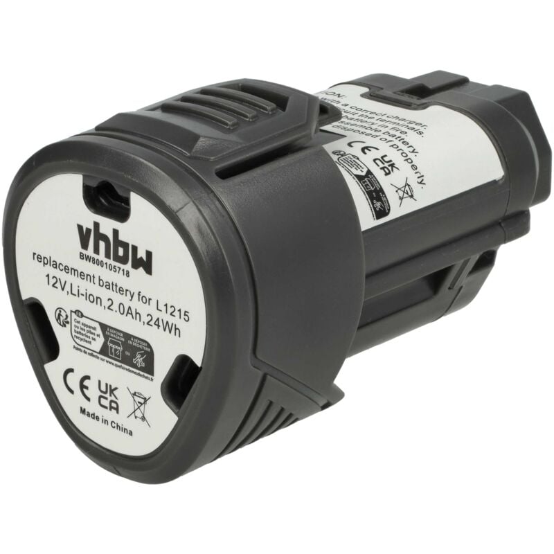 1x Batería recargable reemplaza AEG L1215, L1215P, L1215R, L1220, L1230 para herramientas eléctricas (2000 mAh, Li-Ion, 12 V) - Vhbw
1x Batería recargable reemplaza AEG L1215, L1215P, L1215R, L1220, L1230 para herramientas eléctricas (2000 mAh, Li-Ion, 12 V) - Vhbw