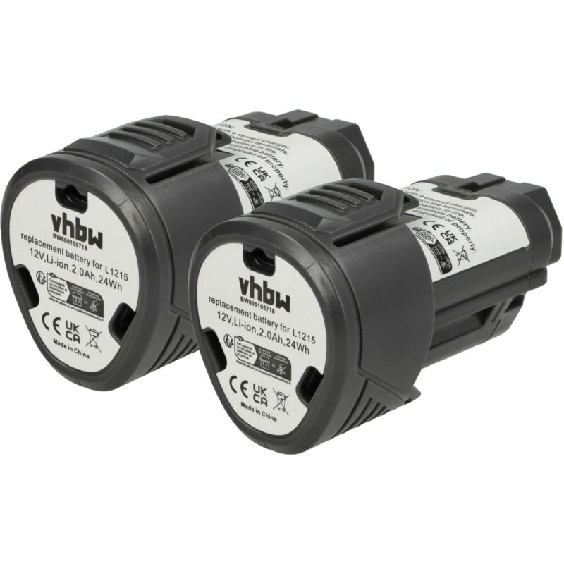 2x Batería recargable compatible con Ridgid R82048, R82049, R82059, R82230, R8223400, R8224K herramientas eléctricas (2000 mAh, Li-Ion, 12 V) - Vhbw
2x Batería recargable compatible con Ridgid R82048, R82049, R82059, R82230, R8223400, R8224K herramientas eléctricas (2000 mAh, Li-Ion, 12 V) - Vhbw