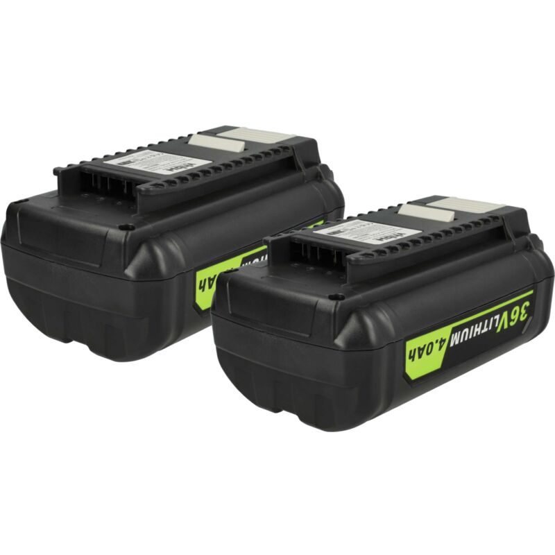 2x Batería de Li-ion 4000mAh (36V) para herramientas Powertools Tools Ryobi RBC36X20B, RBC36X26B, RBL36B, RBL36JB, RBV36B, RCS36 - Vhbw
2x Batería de Li-ion 4000mAh (36V) para herramientas Powertools Tools Ryobi RBC36X20B, RBC36X26B, RBL36B, RBL36JB, RBV36B, RCS36 - Vhbw
