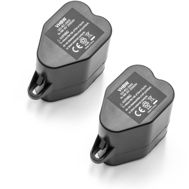 vhbw 2x Batería NiMH 2000mAh (6V) para robot aspirador Siemens VSR 8000 Sensor Cruiser robot aspirador como 2.891-029.0.
vhbw 2x Batería NiMH 2000mAh (6V) para robot aspirador Siemens VSR 8000 Sensor Cruiser robot aspirador como 2.891-029.0.