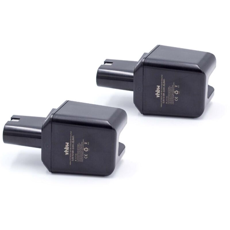 2x baterías NiMH 3000mAh (9.6V) para herramientas eléctricas Bosch serie GSR 1ª generación con batería 9,6 V como 2607300002, BH-964N - Vhbw
2x baterías NiMH 3000mAh (9.6V) para herramientas eléctricas Bosch serie GSR 1ª generación con batería 9,6 V como 2607300002, BH-964N - Vhbw