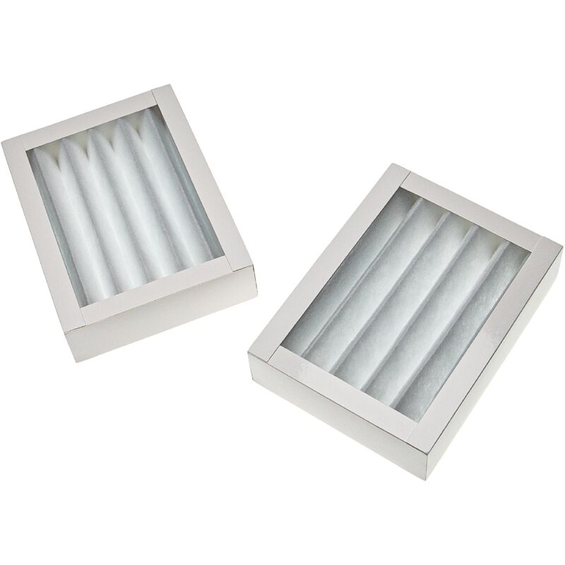 vhbw 2x filtro G4 compatible con Zehnder Ventos 50 unidad de ventilación - Set de filtro, 20 x 15 x 9 cm, blanco
vhbw 2x filtro G4 compatible con Zehnder Ventos 50 unidad de ventilación - Set de filtro, 20 x 15 x 9 cm, blanco