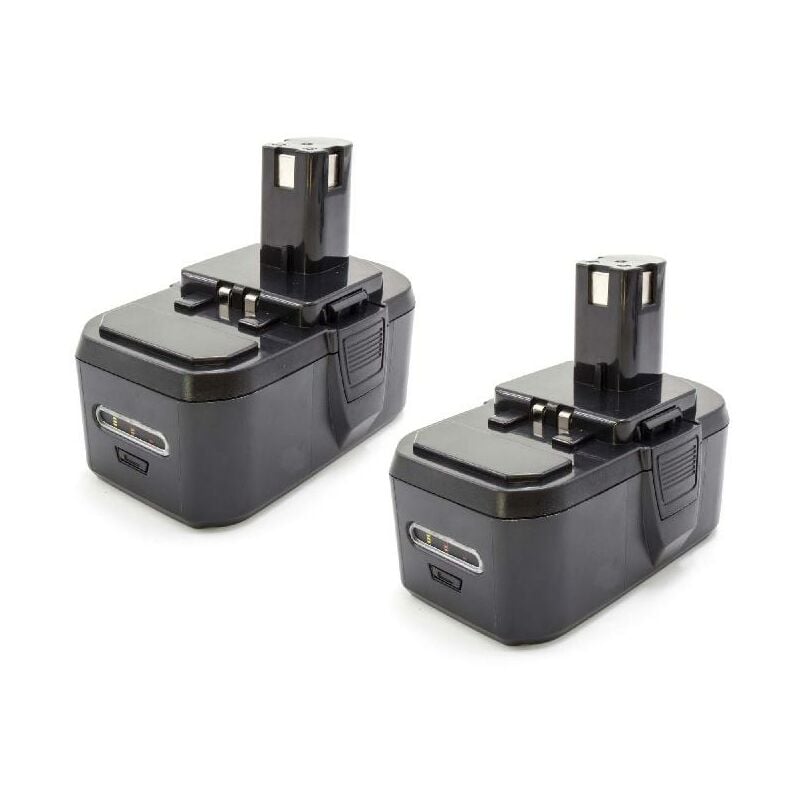 vhbw 2x NiMH batería 1300mAh (18V) para herramienta eléctrica powertools tools Ryobi CHP-1802M, CHV-180L, CHV-18WDM, CID-1802M, CID-1803L, CID-1803M
vhbw 2x NiMH batería 1300mAh (18V) para herramienta eléctrica powertools tools Ryobi CHP-1802M, CHV-180L, CHV-18WDM, CID-1802M, CID-1803L, CID-1803M
