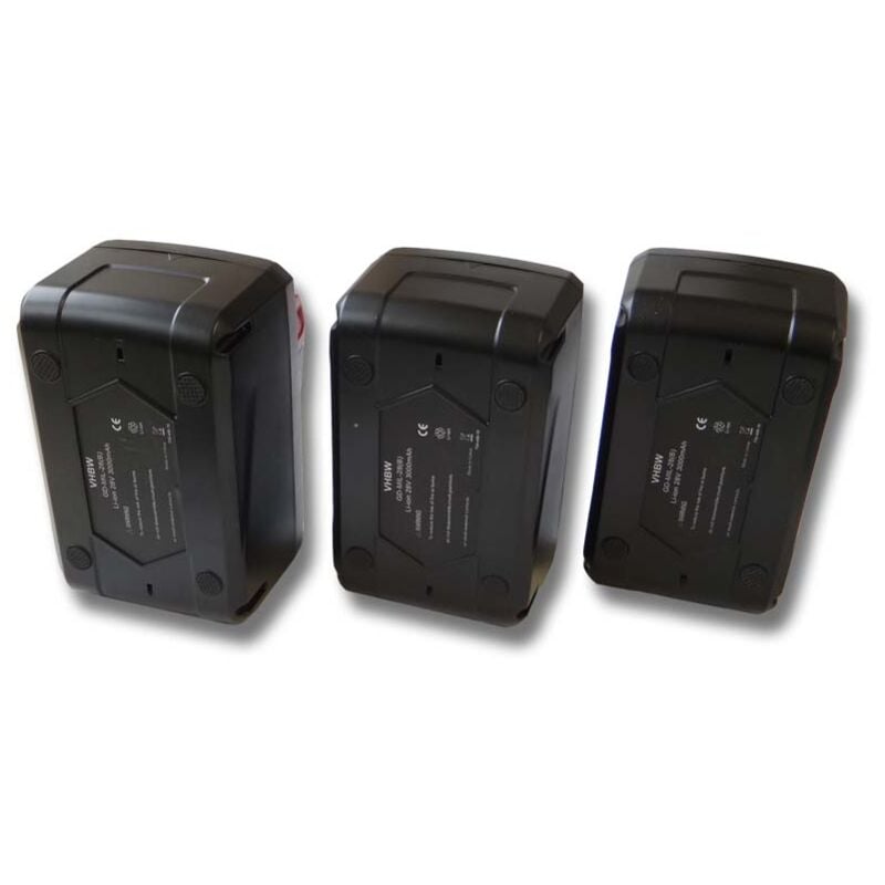 3x Li-Ion batería 3000mAh (28V) para herramientas Milwaukee HD28 VC/0 batería de aspiradora, etc. por 48-11-1830, 48-11-2830, 48-11-2850. - Vhbw
3x Li-Ion batería 3000mAh (28V) para herramientas Milwaukee HD28 VC/0 batería de aspiradora, etc. por 48-11-1830, 48-11-2830, 48-11-2850. - Vhbw