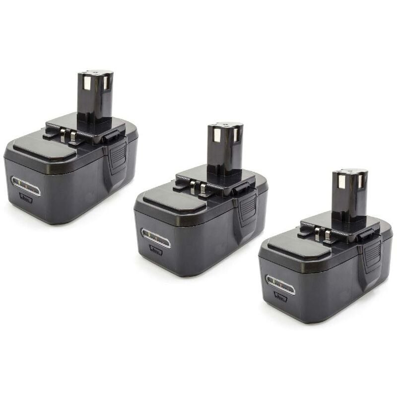 vhbw 3x NiMH batería 1300mAh (18V) para herramienta eléctrica powertools tools como Ryobi ABP1801
vhbw 3x NiMH batería 1300mAh (18V) para herramienta eléctrica powertools tools como Ryobi ABP1801