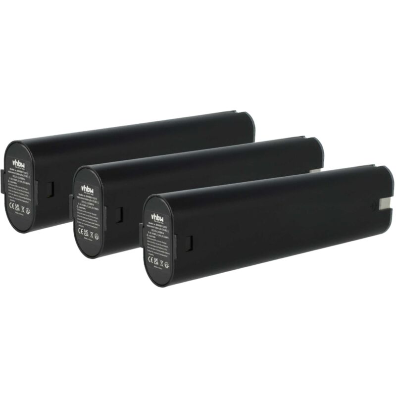 3x NiMH Batería 2100mAh (9.6V) para su herramienta electrónica Makita DA391DRA, DA391DW, DA391DWB, DA391DWD por 191681-2 - Vhbw
3x NiMH Batería 2100mAh (9.6V) para su herramienta electrónica Makita DA391DRA, DA391DW, DA391DWB, DA391DWD por 191681-2 - Vhbw