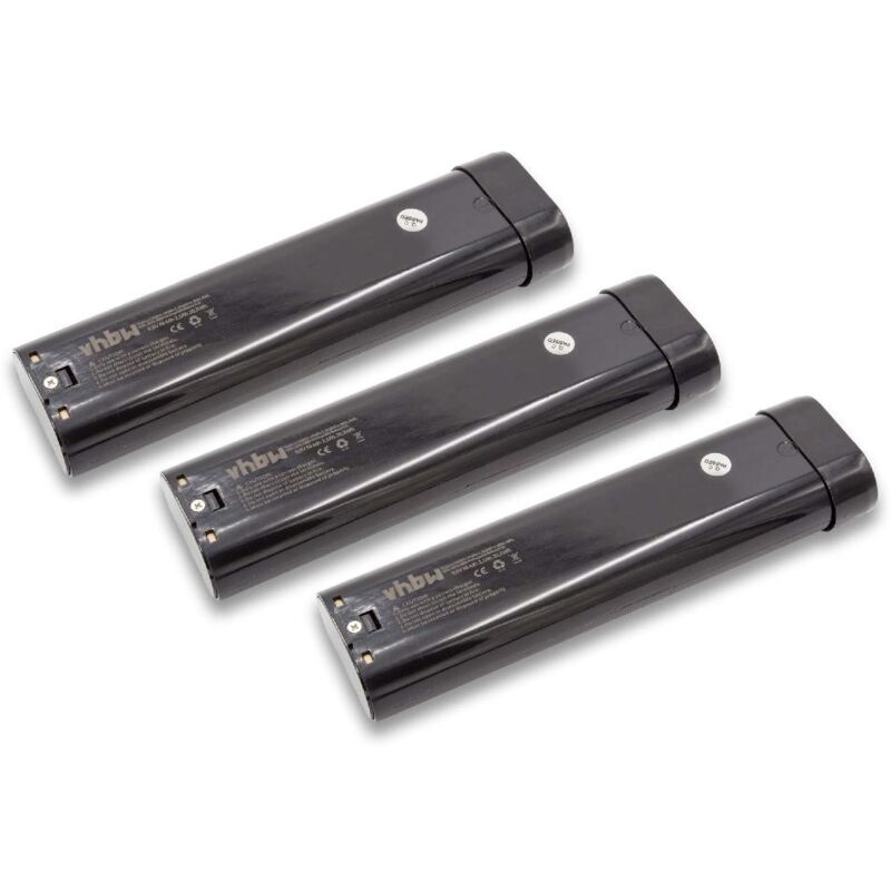 3x NiMH Batería 2100mAh (9.6V) para su herramienta electrónica Makita UM1690D, UM1691D por 191681-2 - Vhbw
3x NiMH Batería 2100mAh (9.6V) para su herramienta electrónica Makita UM1690D, UM1691D por 191681-2 - Vhbw