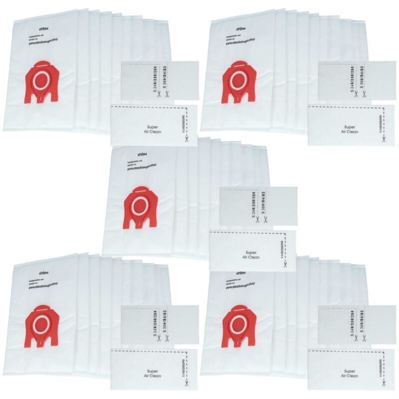 50x Bolsa aspiradora compatible con Miele Silverstar, Sinna, Smaragd, Smaragd Plus aspiradora - vellón micro, 27,5 cm x 18 cm, blanco - Vhbw
50x Bolsa aspiradora compatible con Miele Silverstar, Sinna, Smaragd, Smaragd Plus aspiradora - vellón micro, 27,5 cm x 18 cm, blanco - Vhbw
