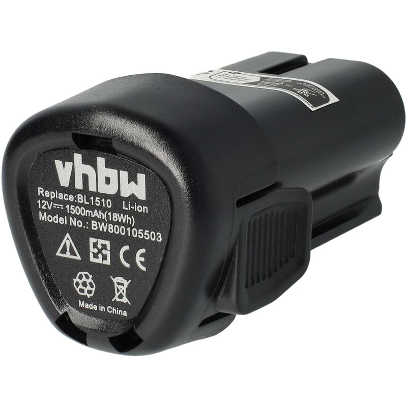 batería 1500mAh (12V) para herramienta Black & Decker BDCDMT112, EGBL108, GKC108, LDX112, PSL12 sustituye BL1310, BL1110, BL1510, LB12, LBXR12. - Vhbw
batería 1500mAh (12V) para herramienta Black & Decker BDCDMT112, EGBL108, GKC108, LDX112, PSL12 sustituye BL1310, BL1110, BL1510, LB12, LBXR12. - Vhbw