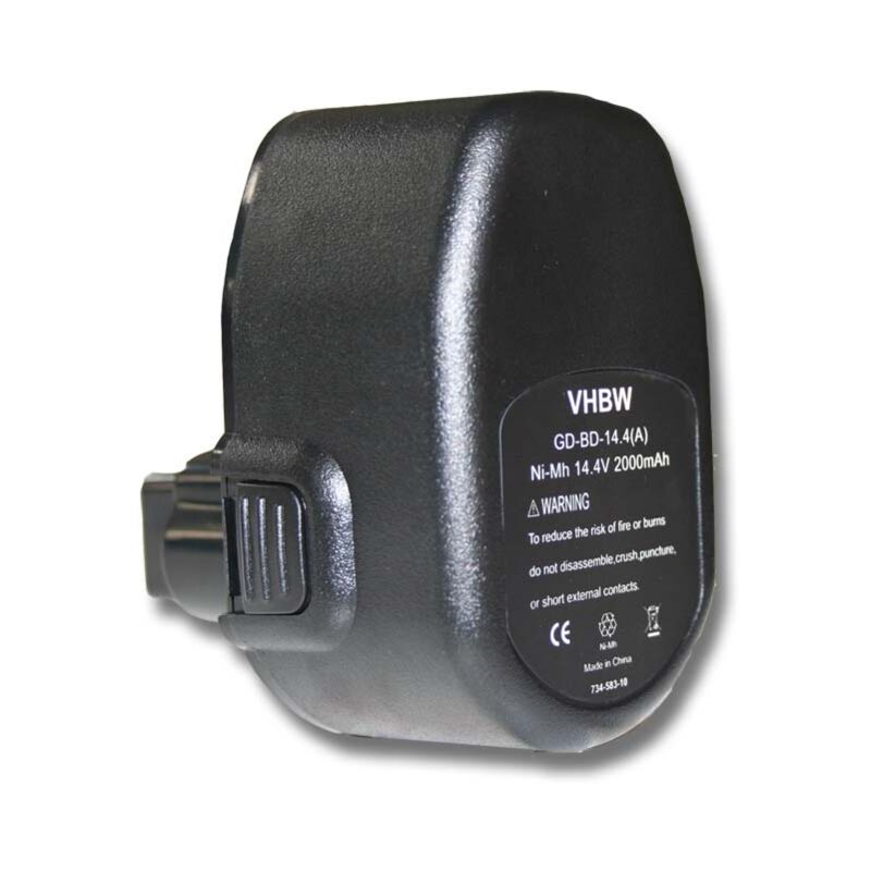 batería 2000mAh (14.4V) para herramienta Black & Decker CD14 CD140GK, CD632K, CD1440K, CD1402K2, FS144, FSC414K-2, FSL144, KC14C, KC1440, etc. - Vhbw
batería 2000mAh (14.4V) para herramienta Black & Decker CD14 CD140GK, CD632K, CD1440K, CD1402K2, FS144, FSC414K-2, FSL144, KC14C, KC1440, etc. - Vhbw