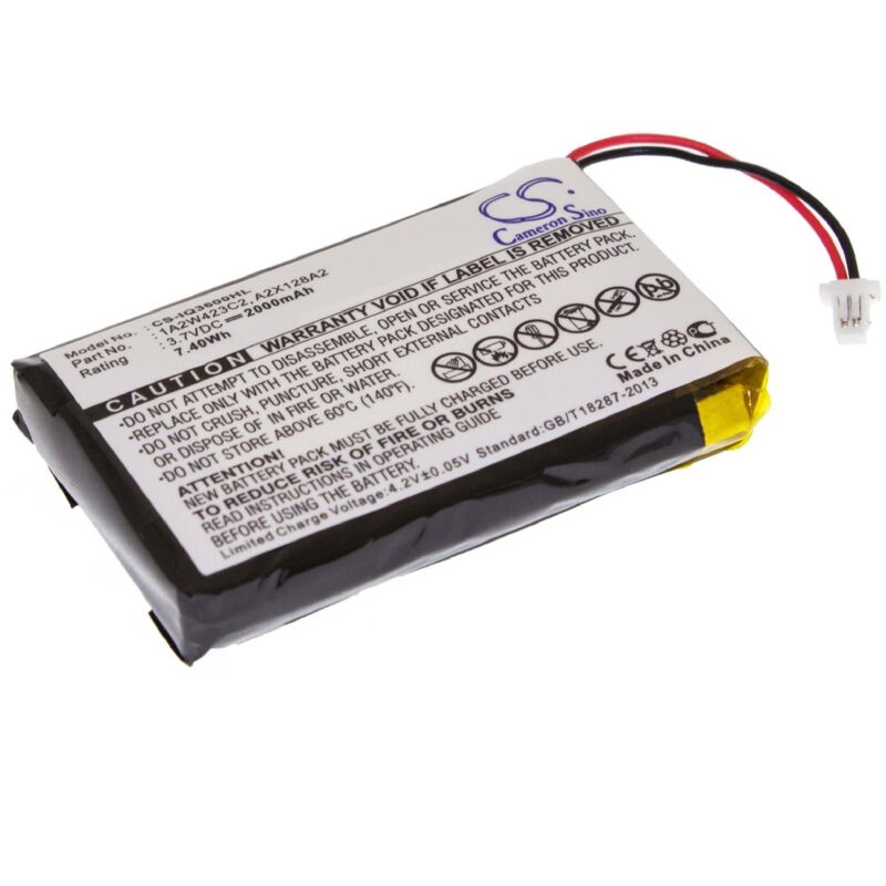 batería 2000mAh (3.7V) para Navi GPS Ortung GARMIN iQue 3200, iQue 3600, iQue 3600a por 1A2W423C2, A2X128A2. - Vhbw
batería 2000mAh (3.7V) para Navi GPS Ortung GARMIN iQue 3200, iQue 3600, iQue 3600a por 1A2W423C2, A2X128A2. - Vhbw