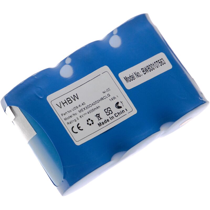Batería recargable reemplaza MEX3DD4000HRCLG para vía de evacuación (4000 mAh, 3,6 V, NiCd) con conector para soldar en Z - Vhbw
Batería recargable reemplaza MEX3DD4000HRCLG para vía de evacuación (4000 mAh, 3,6 V, NiCd) con conector para soldar en Z - Vhbw
