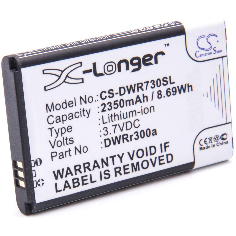 batería compatible con D-Link DWR-730 B1, DWR-730 B2, DWR-830 A1, DWR-932 C1 router móvil hotspots modem (2350mAh, 3,7V, Li-Ion) - Vhbw
batería compatible con D-Link DWR-730 B1, DWR-730 B2, DWR-830 A1, DWR-932 C1 router móvil hotspots modem (2350mAh, 3,7V, Li-Ion) - Vhbw
