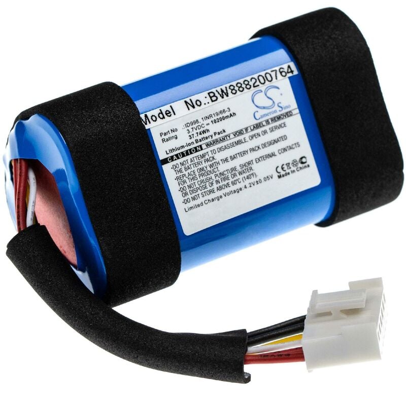 Batería recargable compatible con JBL Charge 4, 4BLK, 4J, CHARGE4BLUAM, 5 altavoces, cajas acústicas (10200 mAh, 3,7 V, Li-Ion) - Vhbw
Batería recargable compatible con JBL Charge 4, 4BLK, 4J, CHARGE4BLUAM, 5 altavoces, cajas acústicas (10200 mAh, 3,7 V, Li-Ion) - Vhbw
