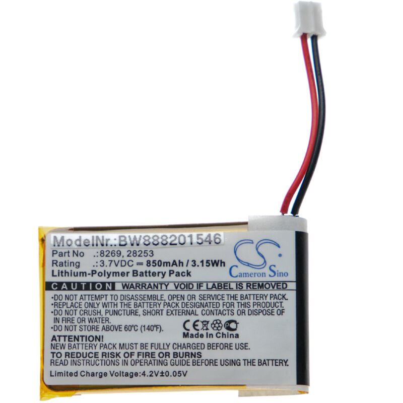 Batería compatible con Marmitek VDP210BP, 170, 210 telefonillo, video-telefonillo (850mAh, 3,7V, polímero de litio) - Vhbw
Batería compatible con Marmitek VDP210BP, 170, 210 telefonillo, video-telefonillo (850mAh, 3,7V, polímero de litio) - Vhbw
