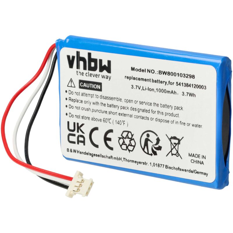 Batería recargable compatible con Navigon 42 Easy, 42 Live, 42 Plus, 42 Premium, 72 Easy navegador (1000 mAh, 3,7 V, Li-Ion) - Vhbw
Batería recargable compatible con Navigon 42 Easy, 42 Live, 42 Plus, 42 Premium, 72 Easy navegador (1000 mAh, 3,7 V, Li-Ion) - Vhbw