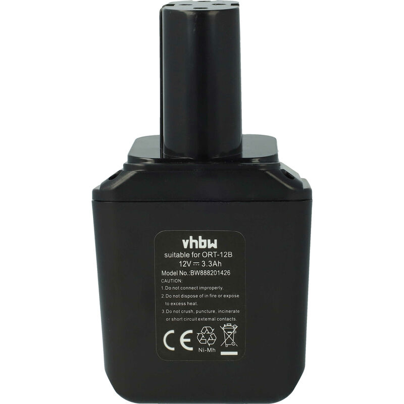 Batería compatible con Orgapack BHC2300, OR-T50, OR-T83, OR-T85, OR-T85X, STB 50-52, STB-60 herramientas eléctricas (3000mAh NiMH 12V) - Vhbw
Batería compatible con Orgapack BHC2300, OR-T50, OR-T83, OR-T85, OR-T85X, STB 50-52, STB-60 herramientas eléctricas (3000mAh NiMH 12V) - Vhbw