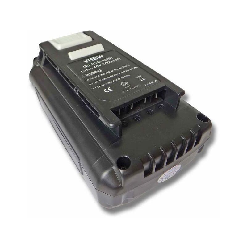 Batería compatible con Ryobi RY40610 herramientas eléctricas (3000mAh Li-Ion 40V) - Vhbw
Batería compatible con Ryobi RY40610 herramientas eléctricas (3000mAh Li-Ion 40V) - Vhbw