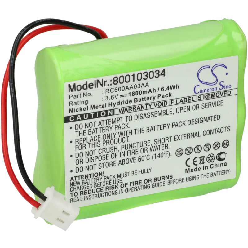 Vhbw - Batería compatible con Sagem / Monétel EFT20P, EFT20R, Proxibus LDP400 lector de código de barras POS (1800mAh, 3,6V, NiMH)
Vhbw - Batería compatible con Sagem / Monétel EFT20P, EFT20R, Proxibus LDP400 lector de código de barras POS (1800mAh, 3,6V, NiMH)