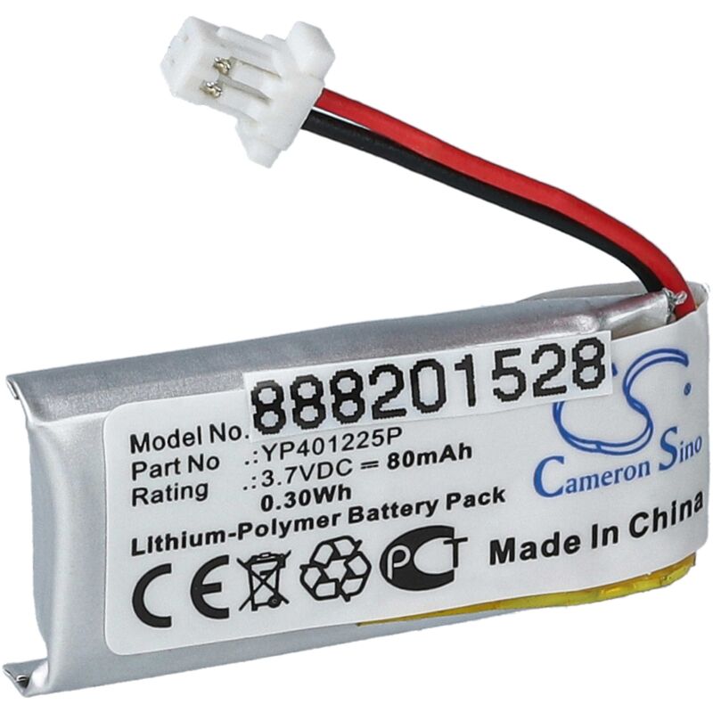 batería compatible con Sena 10U-AR-01, 10U-HR-01, SC-HR01 auriculares inalámbricos cascos (80mAh, 3,7V, polímero de litio) - Vhbw
batería compatible con Sena 10U-AR-01, 10U-HR-01, SC-HR01 auriculares inalámbricos cascos (80mAh, 3,7V, polímero de litio) - Vhbw