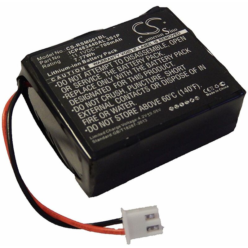 Batería recargable reemplaza Ratiotec ICP483440AL 3S1P para comprobador de billetes (700 mAh, 11,1 V, Li-Ion) - Vhbw
Batería recargable reemplaza Ratiotec ICP483440AL 3S1P para comprobador de billetes (700 mAh, 11,1 V, Li-Ion) - Vhbw