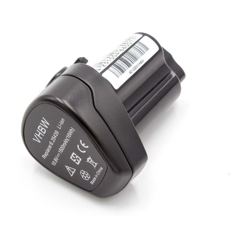 Batería Li-Ion 1500mAh (10.8V) para herramientas Metabo PowerMaxx 12, PowerMaxx 12 Basic, 12 Pro y Metabo 6.25438, 6.254.38, 625438, 6.25439. - Vhbw
Batería Li-Ion 1500mAh (10.8V) para herramientas Metabo PowerMaxx 12, PowerMaxx 12 Basic, 12 Pro y Metabo 6.25438, 6.254.38, 625438, 6.25439. - Vhbw