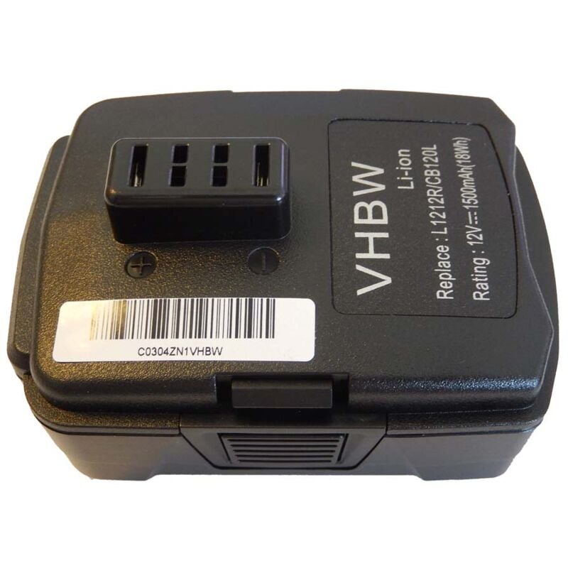 batería Li-Ion 1500mAh para herramientas Ryobi HJP001, HJP001K, HJP002, HP612K, JG001, LSD-1201PB, LSD-1202PB y CB120L, BPL-1220, entre otras. - Vhbw
batería Li-Ion 1500mAh para herramientas Ryobi HJP001, HJP001K, HJP002, HP612K, JG001, LSD-1201PB, LSD-1202PB y CB120L, BPL-1220, entre otras. - Vhbw