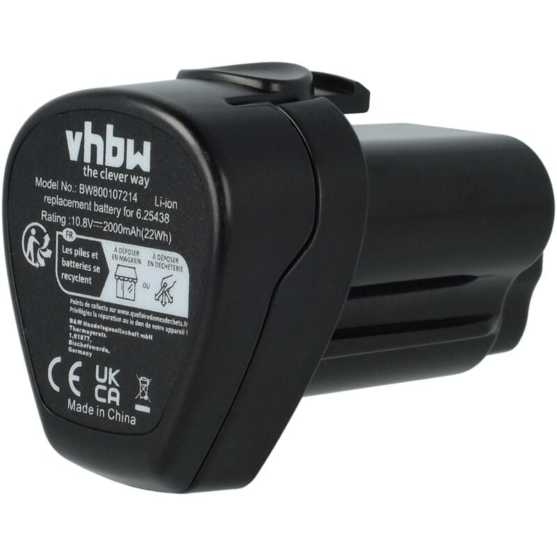 Batería Li-Ion 2000mAh (10.8V) para herramientas compatible con Mafell A 10 M reemplaza Metabo 6.25438 - Vhbw
Batería Li-Ion 2000mAh (10.8V) para herramientas compatible con Mafell A 10 M reemplaza Metabo 6.25438 - Vhbw
