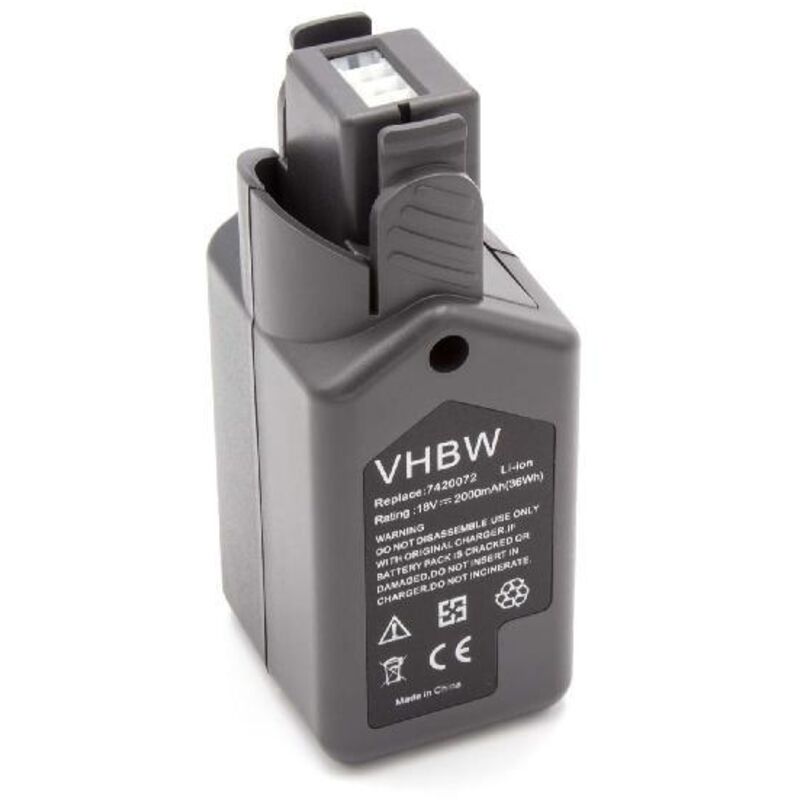 batería Li-Ion 2000mAh (18V) para herramientas eléctricas Wolf Garten HSA 45 V, HSA45V y 7420090, 7420072, entre otras. - Vhbw
batería Li-Ion 2000mAh (18V) para herramientas eléctricas Wolf Garten HSA 45 V, HSA45V y 7420090, 7420072, entre otras. - Vhbw