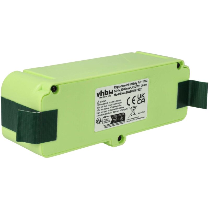 Batería Li-Ion 3000mAh (14.4V) compatible con iRobot Roomba 610 aspiradoras, robot aspirador reemplaza VAC-500NMH-33, 11702, GD-Roomba-500. - Vhbw
Batería Li-Ion 3000mAh (14.4V) compatible con iRobot Roomba 610 aspiradoras, robot aspirador reemplaza VAC-500NMH-33, 11702, GD-Roomba-500. - Vhbw