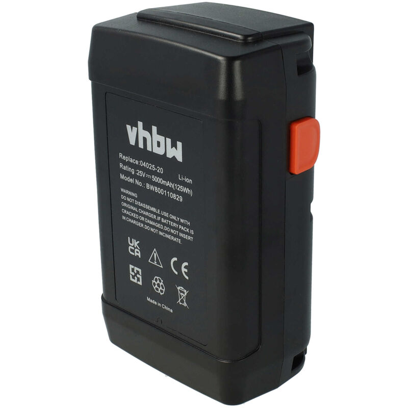 Batería Li-Ion 5000mAh (25V) para cortacésped Gardena cortadoras de cilindros 380 C, 380 EC como 8838, 04025-20. - Vhbw
Batería Li-Ion 5000mAh (25V) para cortacésped Gardena cortadoras de cilindros 380 C, 380 EC como 8838, 04025-20. - Vhbw
