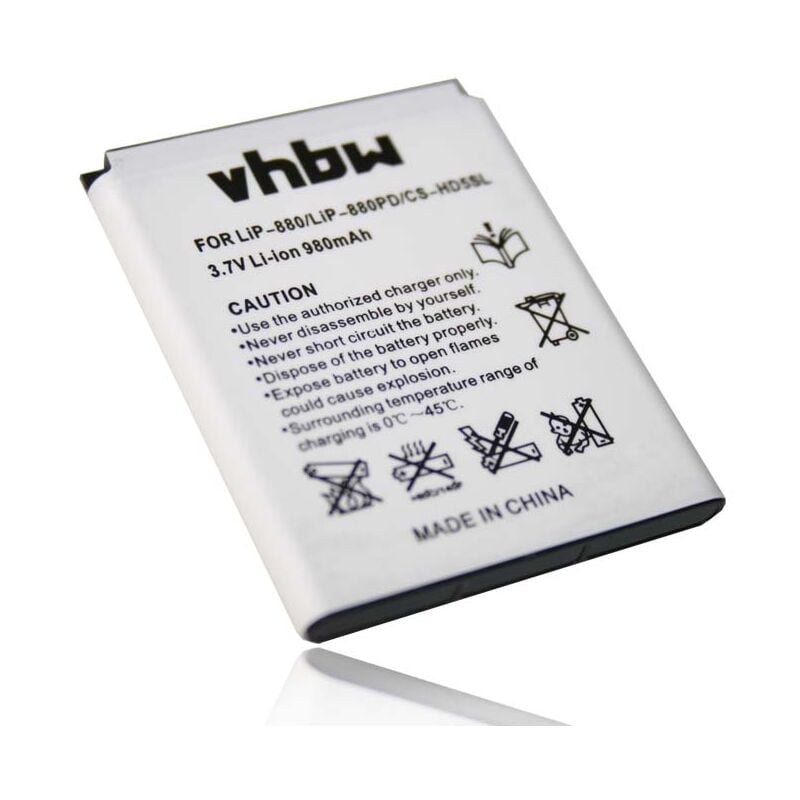 Batería Li-Ion 980mAh (3.7V) compatible con Sony NW-HD5, NW-HD5B, NW-HD5R, NW-HD5S, 20GB reemplaza LIP-880, LIP-880PD, LIP-880PD-B - Vhbw
Batería Li-Ion 980mAh (3.7V) compatible con Sony NW-HD5, NW-HD5B, NW-HD5R, NW-HD5S, 20GB reemplaza LIP-880, LIP-880PD, LIP-880PD-B - Vhbw
