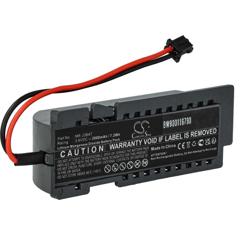 Batería no recargable compatible con Mitsubishi MelServo MR-J3-A4 servoregulador para instalaciones industriales (2000 mAh, 3,6 V, Li-MnO2) - Vhbw
Batería no recargable compatible con Mitsubishi MelServo MR-J3-A4 servoregulador para instalaciones industriales (2000 mAh, 3,6 V, Li-MnO2) - Vhbw