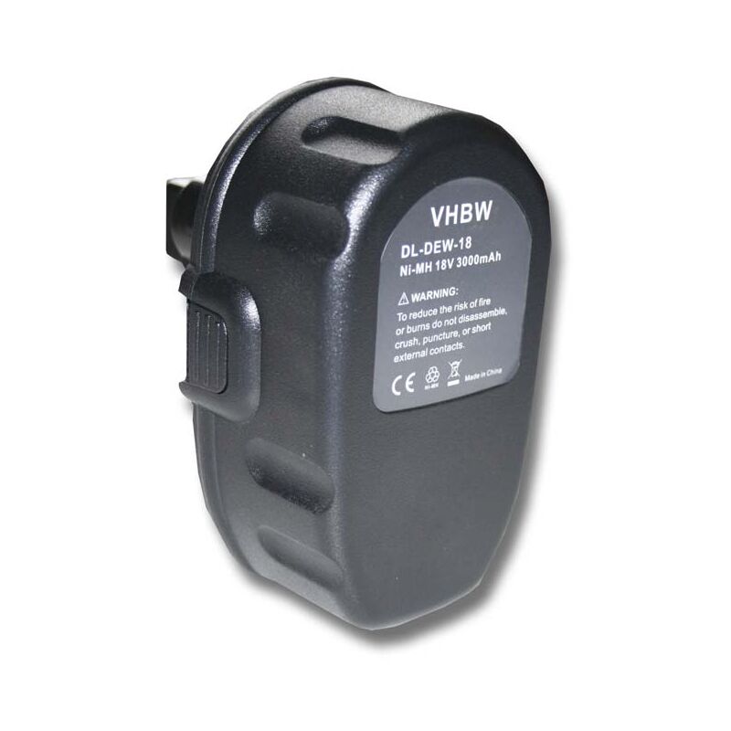 batería Ni-MH 3000mAh (18V) para herramientas DC490B, DC490KA, DC495B, DC495KA, DC515B, DC515K y Dewalt DC9096, DE9039, DE9095, DE9096. - Vhbw
batería Ni-MH 3000mAh (18V) para herramientas DC490B, DC490KA, DC495B, DC495KA, DC515B, DC515K y Dewalt DC9096, DE9039, DE9095, DE9096. - Vhbw