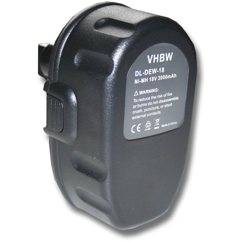 batería Ni-MH 3000mAh (18V) para herramientas DC988KA, DC988KB, DC988VA, DC989KA, DC989VA, DC998KB y Dewalt DC9096, DE9039, DE9095, DE9096. - Vhbw
batería Ni-MH 3000mAh (18V) para herramientas DC988KA, DC988KB, DC988VA, DC989KA, DC989VA, DC998KB y Dewalt DC9096, DE9039, DE9095, DE9096. - Vhbw