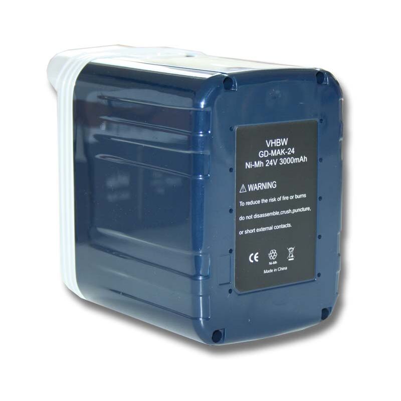 Batería NiMH 3000mAh (24V) para herramientas Makita BMR100, BSR730SH, BSR730SJE, BSR730WA, BSR730WAE como 193127-4, B2417, B2420, B2430, BH2433.
Batería NiMH 3000mAh (24V) para herramientas Makita BMR100, BSR730SH, BSR730SJE, BSR730WA, BSR730WAE como 193127-4, B2417, B2420, B2430, BH2433.