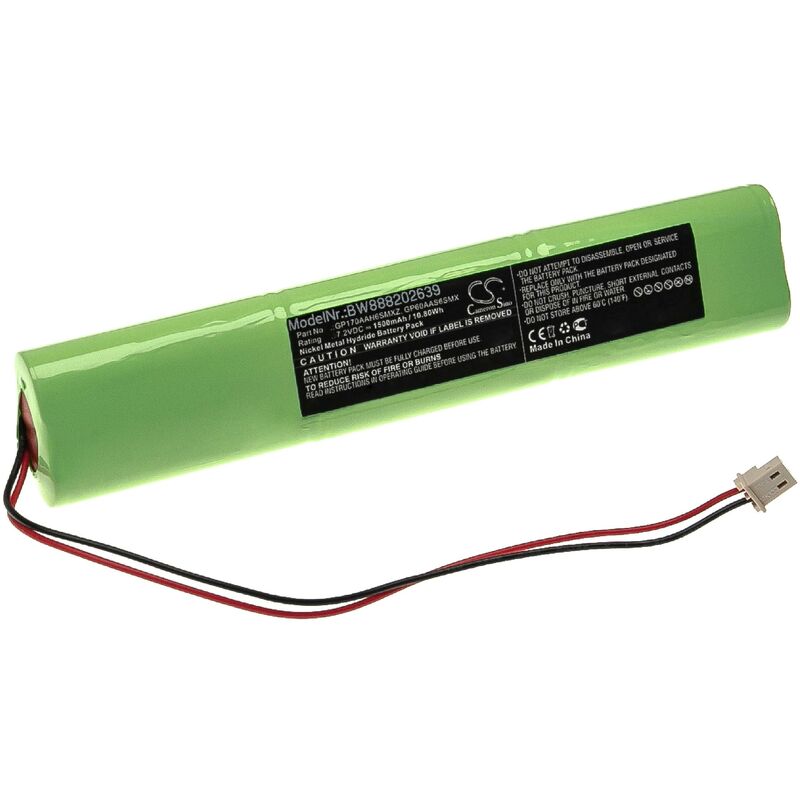 Batería recargable compatible con AEM Ardent Alarm Panel sistema alarma (1500 mAh, 7,2 V, NiMH) - Vhbw
Batería recargable compatible con AEM Ardent Alarm Panel sistema alarma (1500 mAh, 7,2 V, NiMH) - Vhbw