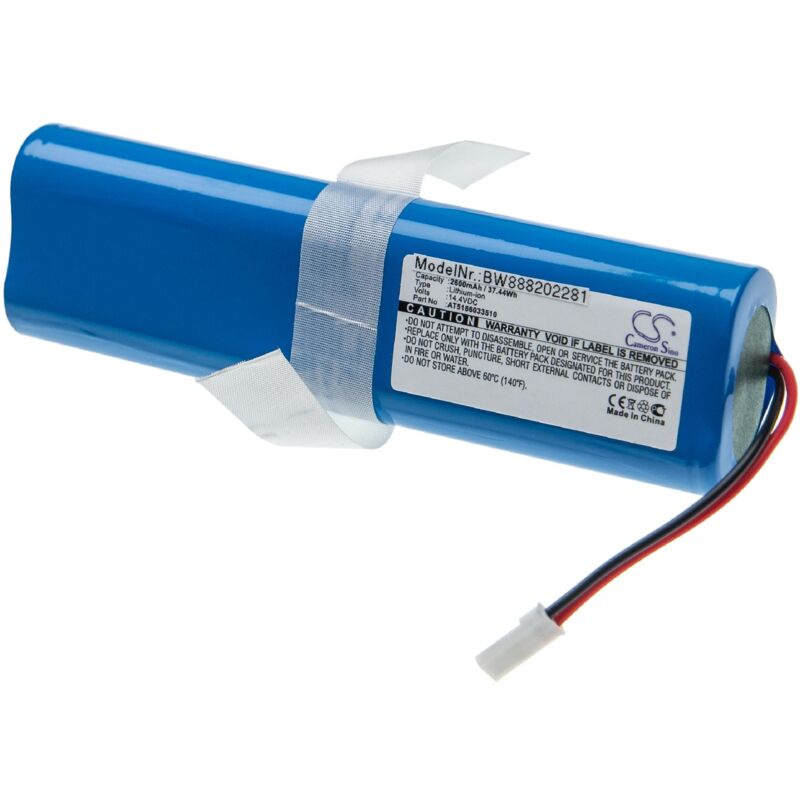 vhbw Batería recargable compatible con Ariete 00P271310AR0, 00P271810AR0, 2713, 2718 aspiradora, robot limpieza (2600 mAh, 14,4 V, Li-Ion)
vhbw Batería recargable compatible con Ariete 00P271310AR0, 00P271810AR0, 2713, 2718 aspiradora, robot limpieza (2600 mAh, 14,4 V, Li-Ion)