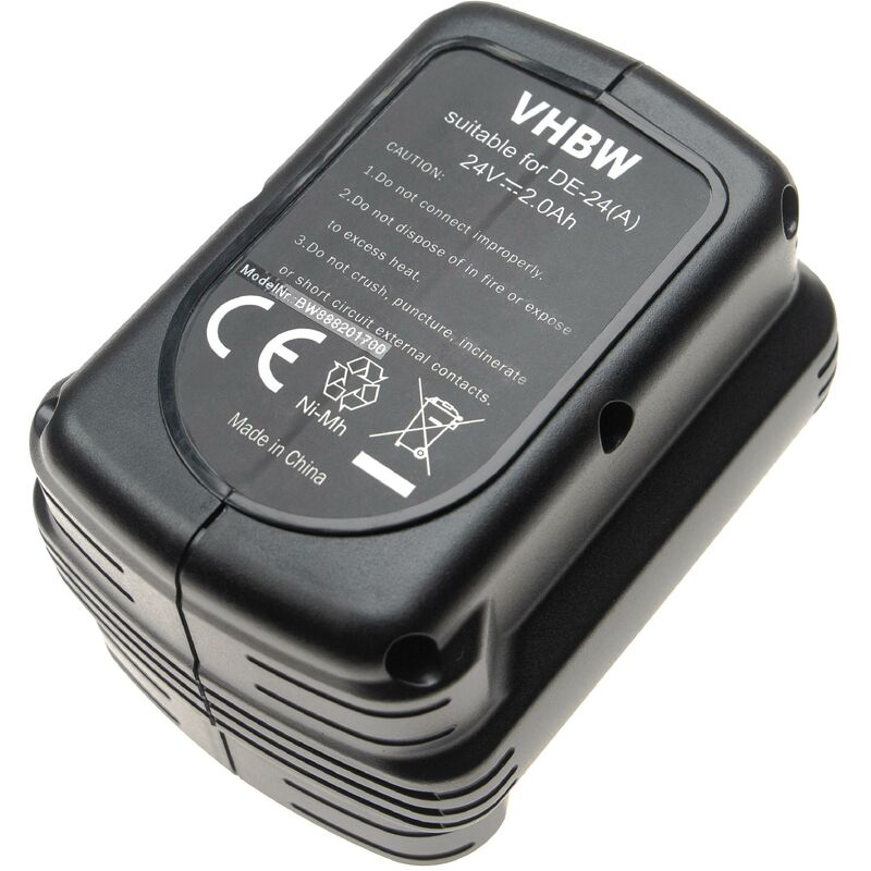 Batería recargable compatible con Dewalt DW008K, DW008K-2, DW008K-XE, DW008KH, DW017 herramientas eléctricas (2000 mAh NiMH 24 V) - Vhbw
Batería recargable compatible con Dewalt DW008K, DW008K-2, DW008K-XE, DW008KH, DW017 herramientas eléctricas (2000 mAh NiMH 24 V) - Vhbw
