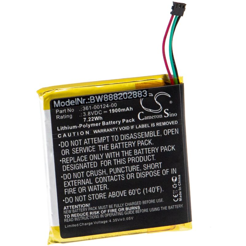 Batería recargable compatible con Garmin Approach G80 receptor GPS con bluetooth (1900 mAh, 3,8 V, polímero de litio) - Vhbw
Batería recargable compatible con Garmin Approach G80 receptor GPS con bluetooth (1900 mAh, 3,8 V, polímero de litio) - Vhbw