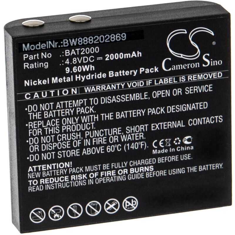 Batería recargable compatible con HME COM 2000 auriculares inalámbricos, cascos (2000 mAh, 4,8 V, NiMH) - Vhbw
Batería recargable compatible con HME COM 2000 auriculares inalámbricos, cascos (2000 mAh, 4,8 V, NiMH) - Vhbw