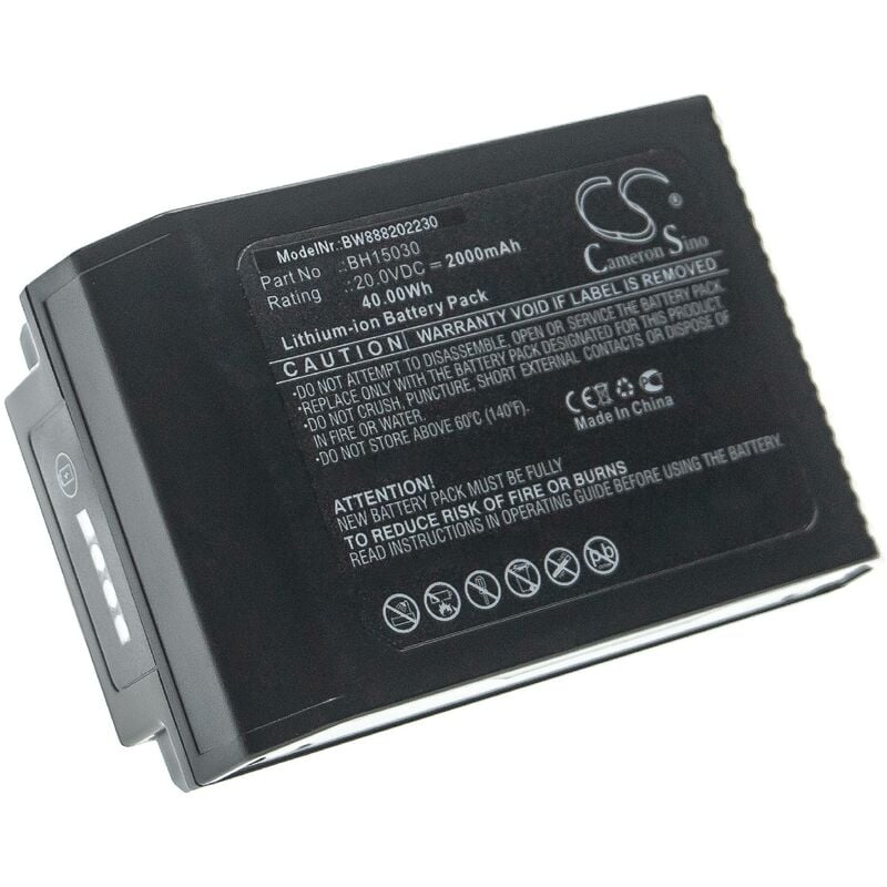 Batería recargable compatible con Hoover B07QD6PMTQ, B07QD7PLFN, B07QF68YTM, B07QHLGKXZ aspiradora, robot limpieza (2000 mAh, 20 V, Li-Ion) - Vhbw
Batería recargable compatible con Hoover B07QD6PMTQ, B07QD7PLFN, B07QF68YTM, B07QHLGKXZ aspiradora, robot limpieza (2000 mAh, 20 V, Li-Ion) - Vhbw