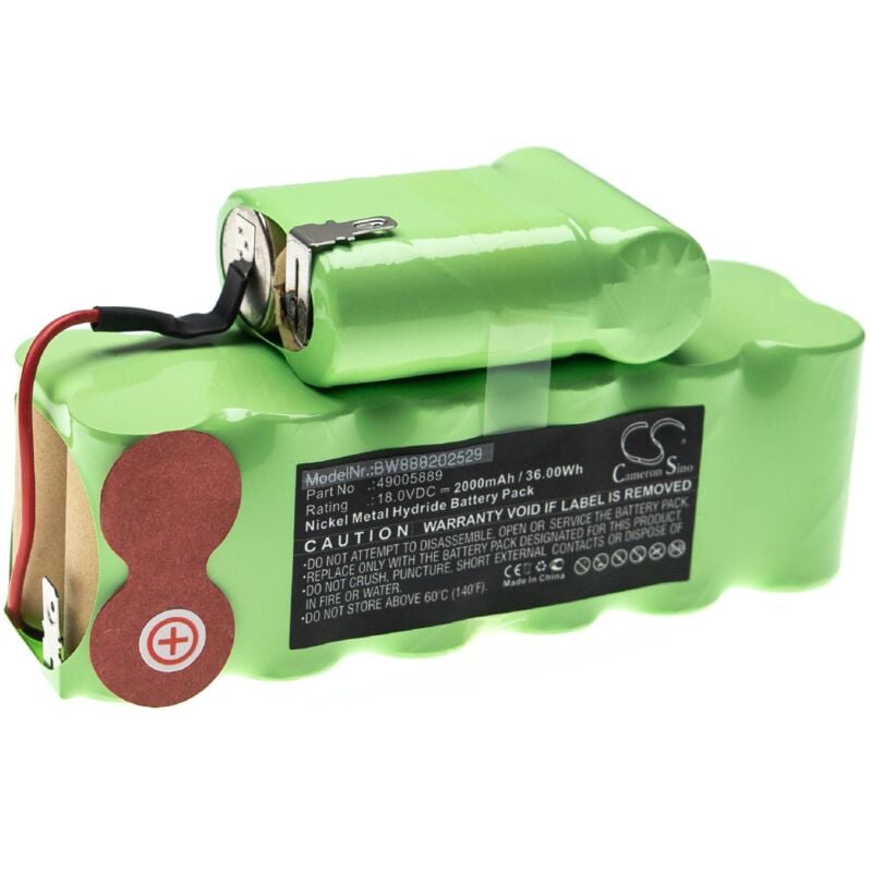 Batería recargable compatible con Hoover SU180, SU180B8, SU180T2, SU180WT aspiradora, robot limpieza (2000 mAh, 18 V, NiMH) - Vhbw
Batería recargable compatible con Hoover SU180, SU180B8, SU180T2, SU180WT aspiradora, robot limpieza (2000 mAh, 18 V, NiMH) - Vhbw