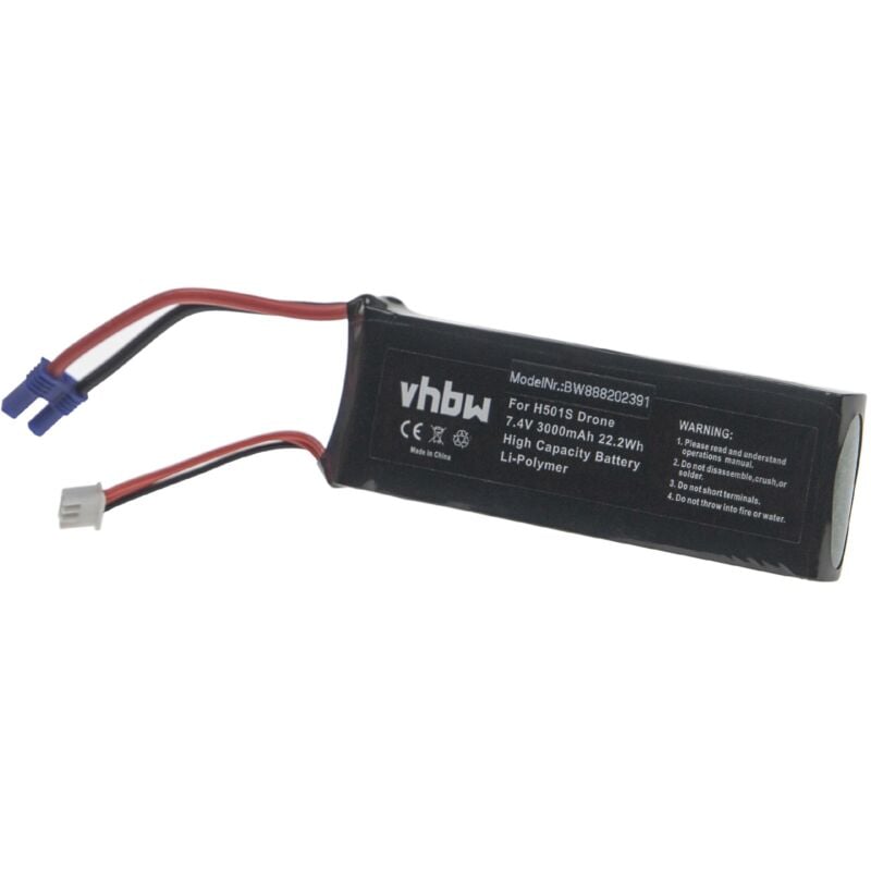 vhbw Batería recargable compatible con Hubsan BC6551 dron, multicóptero, cuadricóptero (3000 mAh, 7,4 V, polímero de litio)
vhbw Batería recargable compatible con Hubsan BC6551 dron, multicóptero, cuadricóptero (3000 mAh, 7,4 V, polímero de litio)
