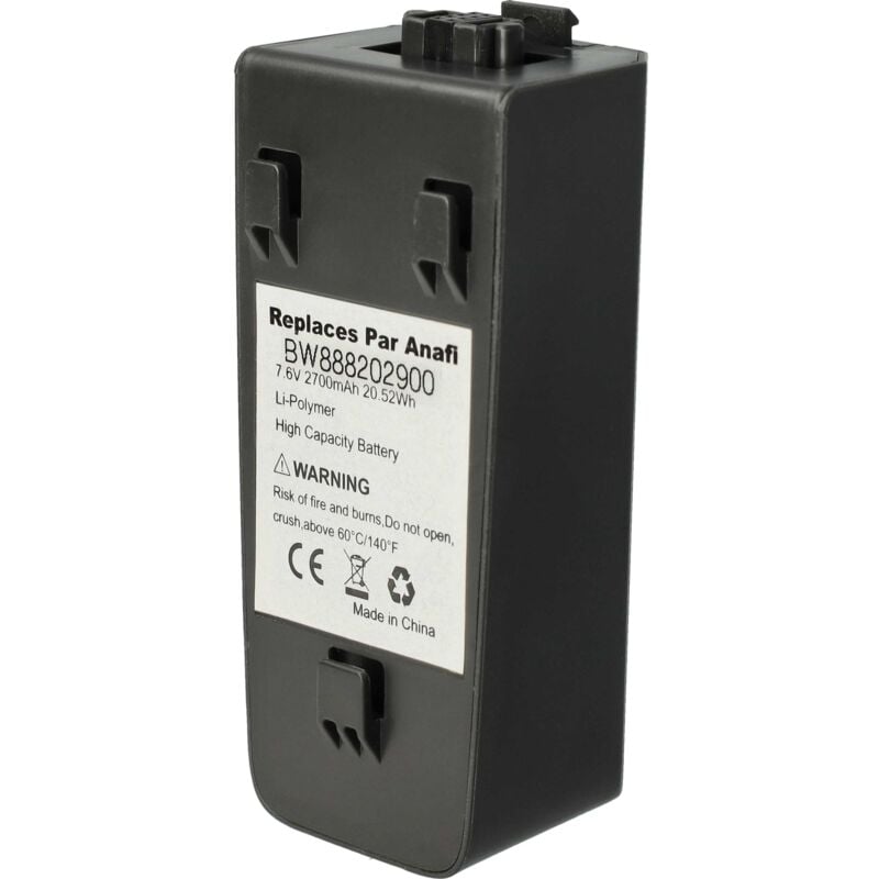Batería recargable compatible con Parrot Anafi dron, multicóptero, cuadricóptero (2700 mAh, 7,6 V, polímero de litio) - Vhbw
Batería recargable compatible con Parrot Anafi dron, multicóptero, cuadricóptero (2700 mAh, 7,6 V, polímero de litio) - Vhbw