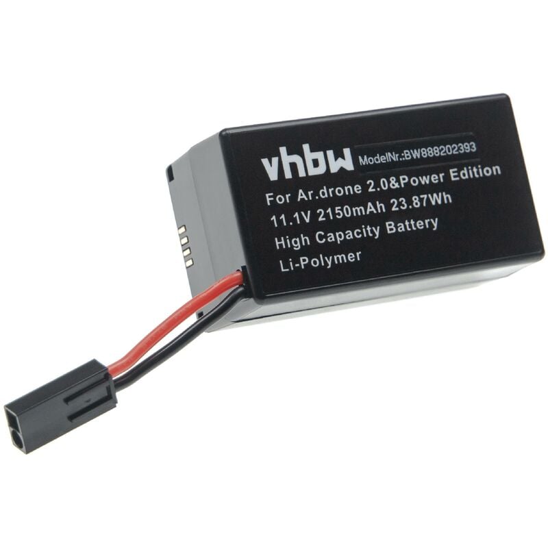 Batería recargable compatible con Parrot AR.Drone 2.0 Power Edition dron, multicóptero, cuadricóptero (2150 mAh, 11,1 V, polímero de litio) - Vhbw
Batería recargable compatible con Parrot AR.Drone 2.0 Power Edition dron, multicóptero, cuadricóptero (2150 mAh, 11,1 V, polímero de litio) - Vhbw