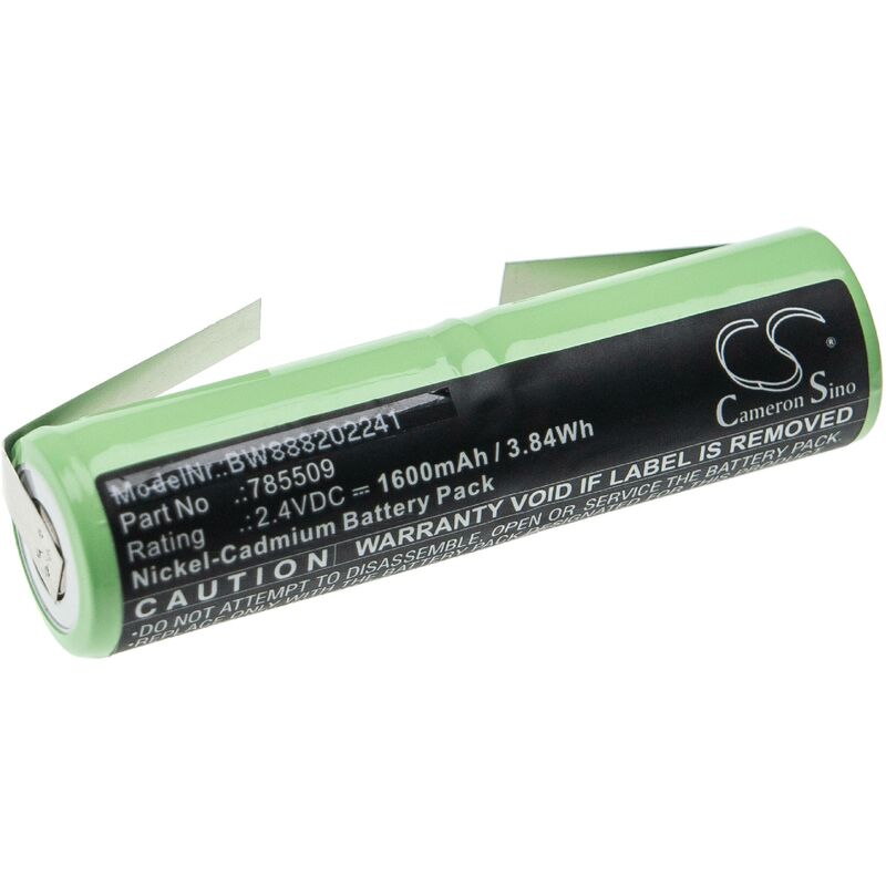Vhbw - Batería recargable compatible con Saft 785509 vía de evacuación (1600 mAh, 2,4 V, NiCd)
Vhbw - Batería recargable compatible con Saft 785509 vía de evacuación (1600 mAh, 2,4 V, NiCd)