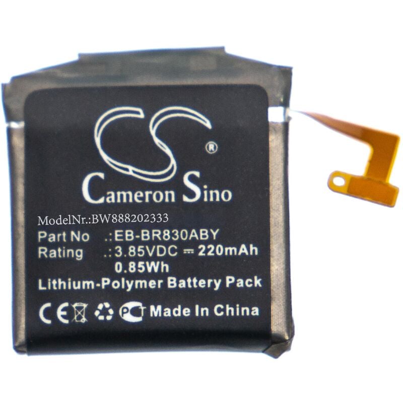 Batería recargable compatible con Samsung SM-R830, SM-R835 smartwatch, reloj de actividad (220 mAh, 3,85 V, polímero de litio) - Vhbw
Batería recargable compatible con Samsung SM-R830, SM-R835 smartwatch, reloj de actividad (220 mAh, 3,85 V, polímero de litio) - Vhbw