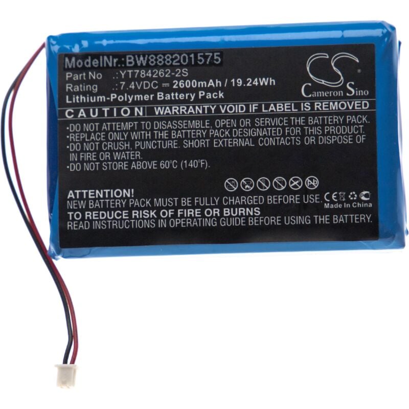Batería recargable compatible con Uniwell CX3500 cajas registradoras electrónicas (2600 mAh, 7,4 V, polímero de litio) - Vhbw
Batería recargable compatible con Uniwell CX3500 cajas registradoras electrónicas (2600 mAh, 7,4 V, polímero de litio) - Vhbw